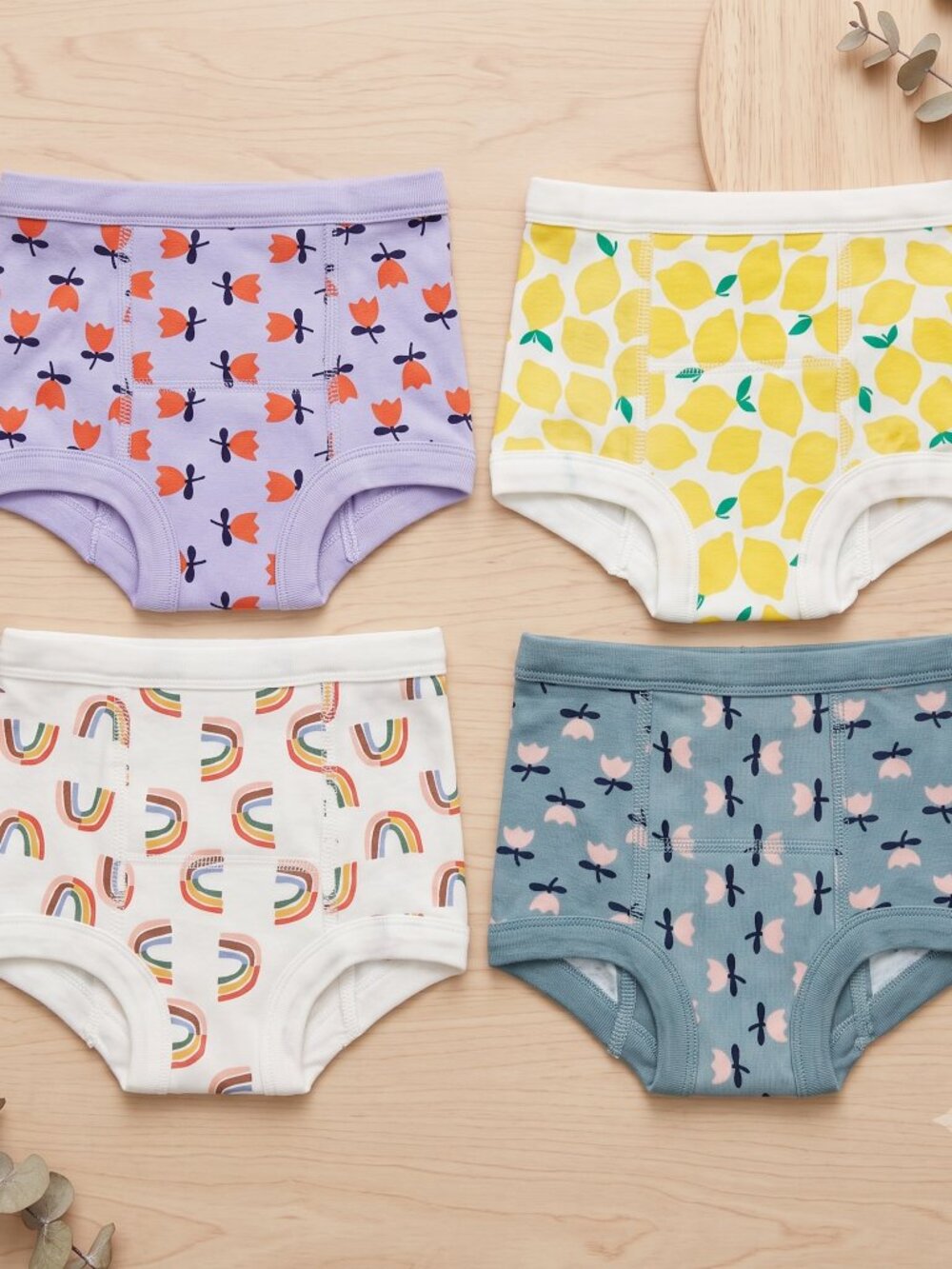 NWT 4PK Baby Toddler Potty Training Underwear Cotton Diaper Covers Size XS Mini4